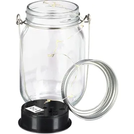 Relaxdays LED Solar Glas 2er Set