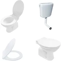 Belvit - Toilette Abfluss Boden Stand-WC + Aufputzspülkasten +