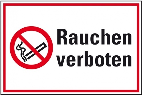 Schild I Verbots-Kombischild Rauchen verboten, Kunststoff, 200x300mm