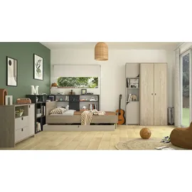 Gami Kleiderschrank 2-türig 86 x 200 x 58 cm Braun