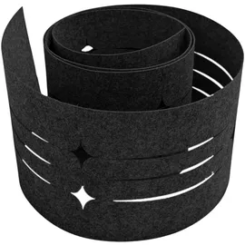 zaun|zu® Sichtschutzstreifen 255 x 15 cm Hellgrau Vlies