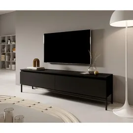 Selsey TV-Lowboard 150x46x32 cm Schwarz Metall/Spanplatte/Melamin