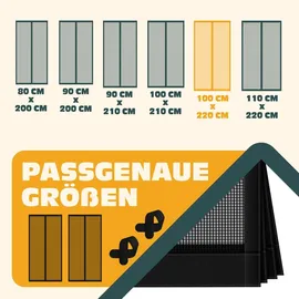 Kesser Magnet Fliegengitter Tür 100 x 220 cm Schwarz