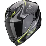 Scorpion Exo-520 Evo Air Terra Integralhelm - Schwarz/Silber/Neon-Gelb - XS