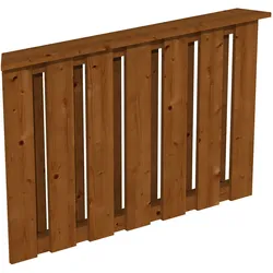 Brüstungsgeländer SKANHOLZ "Deckelschalung", braun (nussbaum), H:84cm L:120cm, Geländer