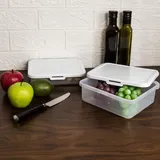 Frischhaltedosen mit Deckel, 800+1330ml, Vorratsdosen mit Deckel, Gefrierdosen, Brotdose, Vorratsdosen, Dosen, Brotdosen, Vorratsbehälter, Dose, Vorratsdose, Essensbox Food Container, Dosen mit Deckel