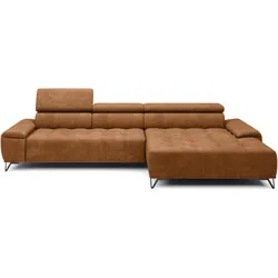 Ecksofa Palladio Stoff Orange Amber