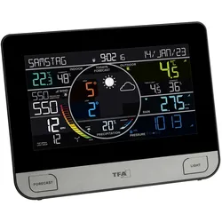 TFA Dostmann View Pro, Schwarz, Anemometer (Windgeschwindigkeit), Innen-Hygromet