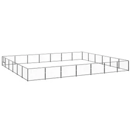 vidaXL Hundezwinger schwarz 7 m, 6 m, 70 cm