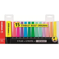 STABILO Boss Original Textmarker – Tischset, 15er