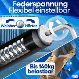 NEXTCOVER NEXTCOVER® gefederte Sattelstütze Parallelogramm, Comfort-Spring, 27.2/30.9/31.6/34.9 mm, verstellbar, für Fahrräder