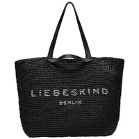 Liebeskind Berlin Aurora Raffia Natural Shopper black