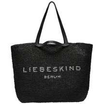 Liebeskind Berlin Aurora Raffia Natural Shopper black