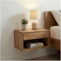 FineBuy Nachtschrank FB117940 50 x 35 x 25 cm Braun