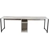 HANAH Home Zeitgemäßer und praktischer Schreibtisch, Freesia, Schwarz, 240 x 74 x 60 | 100% melaminbeschichtete Spanplatte | perfekt für modernes Homeoffice & Arbeitszimmer, Elegantes & funktionales Design