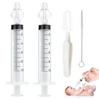 Aolso Nasenspüler, 2 Stück Wiederverwendbare Nasenreiniger mit Baby Nasenpinzette und Reinigungsbürste, Nasenreinigungs,Baby Nasendusche-10ml...
