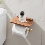 Toilettenpapierhalter, Wandhalterung Ohne Bohren, Toilettenpapierbox, Handy-toilettenpapierhalter, Holzständer