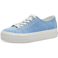 TAMARIS Damen Sneaker Low Textil Vegan; LIGHT BLUE/blau; 40