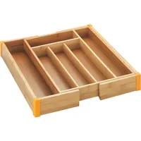 Wenko Bambus Besteckkasten ausziehbar 25,7-38,5 x 5,1 x 35,7 cm