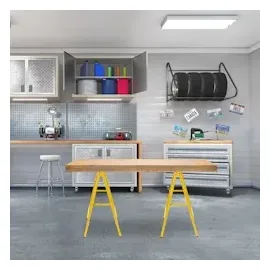 Relaxdays Arbeitsbock 2er Set, klappbar, 100 kg, HBT: 74 x 78 x 40 cm, Allzweckbock Werkstatt, Tapezieren, Malern, gelb