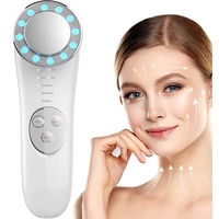 Gesichts-Hals-Augen-Massager-Hautpflege-Werkzeuge 7 in 1 Gesichtshebemaschine, Anti-Aging Infrarot LED Licht Hydrafacial Toning Gerät, Reduzierte Schwellung Haut straffen Tiefenreinigung Gesichtsgerät
