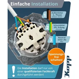 Kopp Schuko-Steckdose Paris Weiß 6 St.