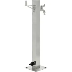 vidaXL Garten-Wassersäule Edelstahl Quadratisch 65 cm