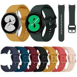 Silikon-Uhrenarmband für Samsung Galaxy Watch 6 4 / Watch 5 40 mm 44 mm Armband für Watch 4 Classic 42 mm 46 mm / Watch 5 Pro
