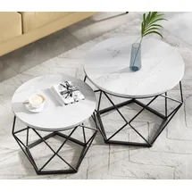 VASAGLE Couchtische-Set weiß