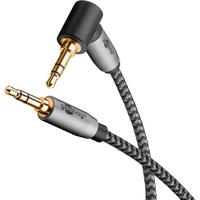 Goobay 65277 Audio-Kabel 0,5 m 3.5mm TRS Schwarz, Silber