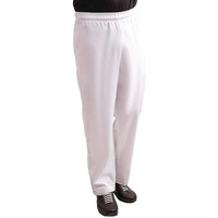 Whites Chefs Clothing A575T-XS Unisex Kochhose Easyfit, Weiß, XS