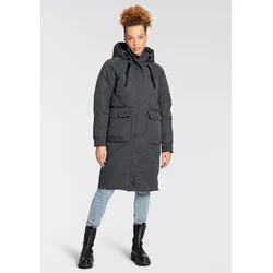 Daunenmantel POLARINO, Damen, Gr. 44, grau (anthrazit), Obermaterial: 100% Polyester. Futter: 100% Polyester. Wattierung: 90% Daunen, 10% Federn, sportlich, Bündchen, Mäntel, im Oversize-Fit, wasserabweisend, atmungsaktiv & isolierend