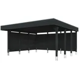 SKANHOLZ Doppelcarport Friesland 5,46 x 5,55 m anthrazit inkl. Seiten- und Rückwand Set C