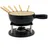 BBQ-Toro 9-teiliges Gusseisen Fondue Set für 6 Personen, 2 L, emailliert) Schwarz | BBQ-Toro
