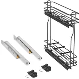 Emuca Ausziehbarer Flaschenhalter Modul 150mm Grau anthrazit