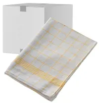 Mopptex Baumwoll Geschirrtücher, 60 g 700222 , 1 Karton = 24 Packungen à 10 Stück, Farbe: gelb