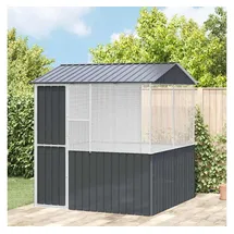 vidaXL Vogelkäfig Anthrazit 215 x 78 x 200 cm