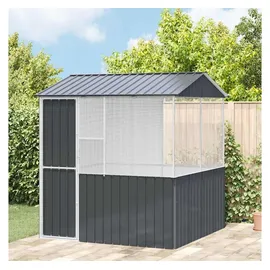 vidaXL Vogelkäfig Anthrazit 215 x 78 x 200 cm