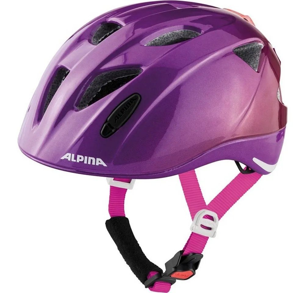 Alpina Sports Fahrradhelm, Kinder-Helm Ximo Flash lila 45-49 - 45 cm - 49 cm