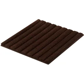 KLEINE WOLKE Badematte Cord Braun 60 x 60 cm