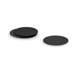 Zeller Glasuntersetzer-Set, Kunstleder, 4-teilig 27116 , Farbe: schwarz