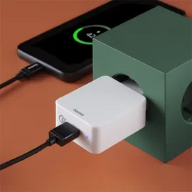 Hama Schnellladegerät, USB-A, 19,5 W, Weiß (00201642) - Weiß