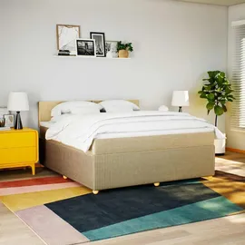 vidaXL Boxspringbett 180 x 200 cm Weiss