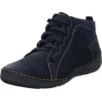 Josef Seibel Fergey 86, Ocean in blau, Stiefeletten für Damen Schnürstiefeletten 86,Weite G (Normal),Wechselfußbett,schnürboots,reißverschluss,Boots,Blau (Ocean),35 EU - Leder