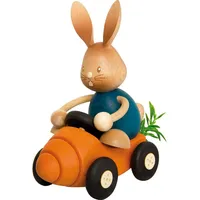 Drechslerei Kuhnert Kuhnert Dekofigur Stupsi Hase mit Möhrenflitzer -