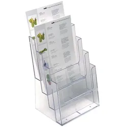 helit the helpdesk Prospektständer DIN A4 23 (B) x 17 (T) x 34,5 (H) cm Transparent