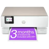 HP Envy Inspire 7220e All-in-One Drucker, Farb-Tintenstrahldrucker – 6 Monate Instant Ink inklusive (Kopieren, Scan, Drucken, Foto, A4, Vorder- und Rückseite, WLAN), Weiß