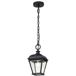 Hängeleuchte Außenlampe Leuchte Deckenlampe Hängelampe Eingang Glas schwarz E27