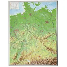 georelief Vertriebs GbR Reliefkarte Deutschland klein 1 : 2 400 000