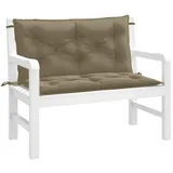 vidaXL Gartenbankauflage 100 x 50 x 7 cm melange taupe 2 St.